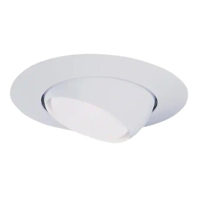 #ad Halo 6 in. White Recessed Ceiling Light Trim with Adjustable Eyeball
