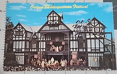 #ad Vintage Postcard Elizabethan Stagehouse Oregon Festival Ashland Pennsylvania