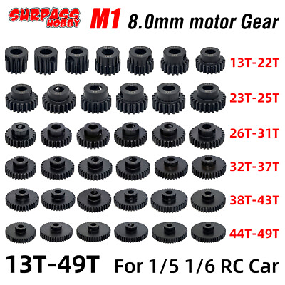 #ad M1 8mm 13T 49T Pinion Motor Gear for 1 5 TRAXXAS ARRMA Outcast 8S Car Motor