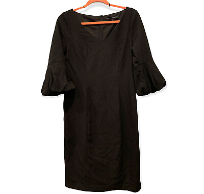 #ad White House Black Market Dress Womens 6 LBD Long Sleeve Classic Elegant Witchy