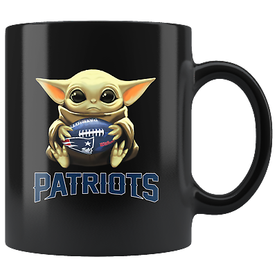 #ad New England PATRIOTS Baby Yoda Star Wars Cute Yoda PATRIOTS Fun Yoda Coffee Mug