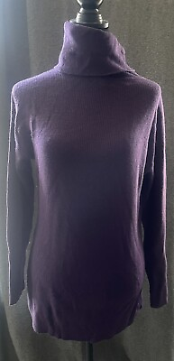 #ad Bar III Women’s Zipper Tunic Sweater Small Purple Dynasty