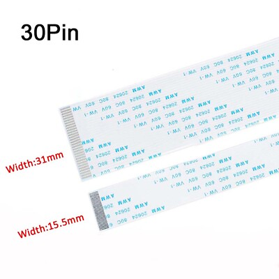 #ad 30Pin FFC Flexible Flat Cable Ribbon 0.5 1.0mm Pitch AWM 20624 Length 6 40CM