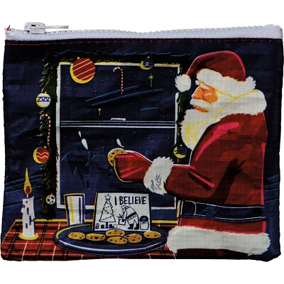 #ad NEW Zipper Wallet quot;I Believequot; Christmas Santa amp; Cookie change coin purse pouch