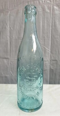 #ad Vintage Hoboken NJ Bottle Embossed Glass. John Schwinge Co. Clinton St.