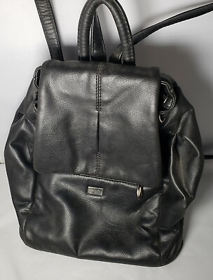 #ad Calvin Klein black Backpack womens With Leather