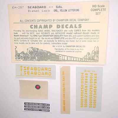 #ad Champ Decals HO Scale: Seaboard SAL EMD Diesel Locomotive Yellow Lettering
