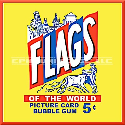#ad Custom Made 1956 Flags Of The World Graphic Inserts
