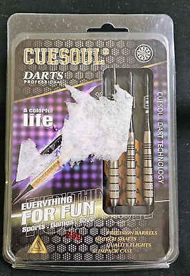 #ad CUESOUL 95% Professional Darts Steel Tip 28g Black w Slim pack Dart Case NEW