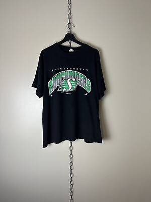 #ad Vintage 2000 CFL Saskatchewan Roughriders T shirt Large