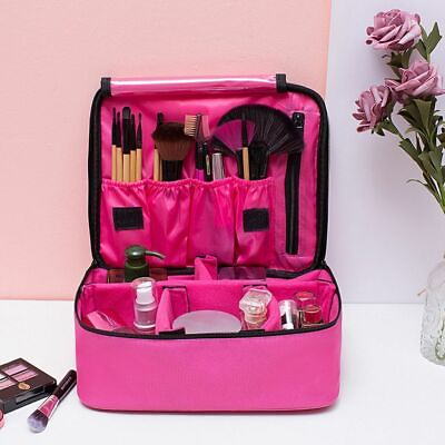 #ad US Professional Handle Makeup Bag Cosmetic Case Storage Organizer Travel Kit Set