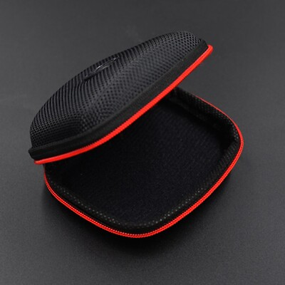 #ad Compression Earphone Storage Case with Mesh Pocket and Secure Fastener Closure