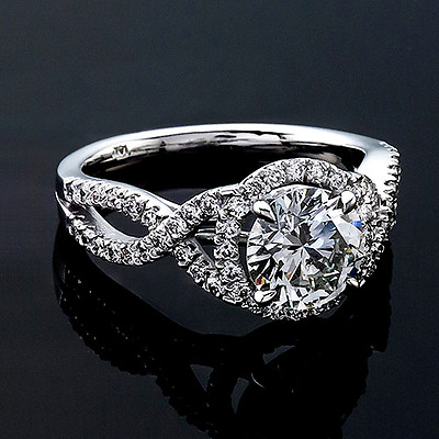 #ad Halo 1.75 Carat E VS2 GIA Round Cut Natural Diamond Engagement Ring White Gold