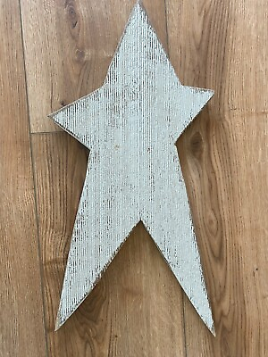 #ad Wood Star Country Rustic Wall Hanging Primitive 21.5quot; High Handmade Vtg