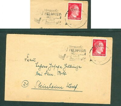 #ad Germany. 1944 Cover 12 Pf. H... Advertising Cancel quot; Feldpostquot;