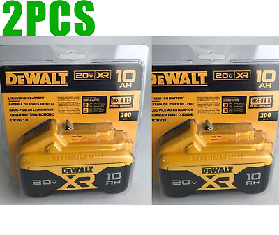 #ad DeWalt DCB210 2 2 20V MAX XR 10 Ah Li Ion Batteries New