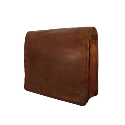 Satchel Men#x27;s Genuine Leather Vintage Laptop Messenger Handmade Briefcase Bags $35.91