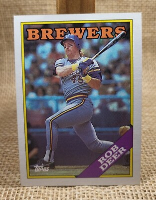 #ad 1988 Topps Rob Deer Baseball Card #33 Brewers FREE Samp;H A2