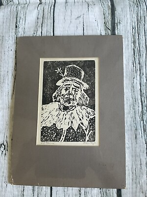 #ad BURR SINGER “The Clown” LITHOGRAPH SIGNED