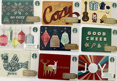 #ad Starbucks Gift Card Lot 9 Winter 2014 2015 Holiday Cozy Christmas New Bulk Empty