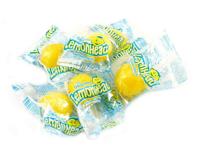 #ad LEMONHEADS Ferrara Pan Lemon Flavored Hard Candy Wrapped 2 LBS SHIPS FREE