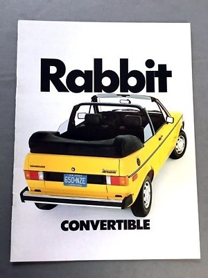 #ad 1982 Volkswagen VW Rabbit Convertible Original Sales Brochure Catalog Cabriolet