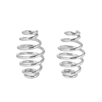 #ad Motorcycle Barrel Coiled Solo Seat Chrome Springs For Harley Chopper Bobber