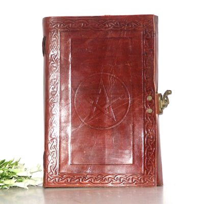 #ad Old Wooden Antique Look Handmade Leather Diary Small Lock Gift Diary 5013