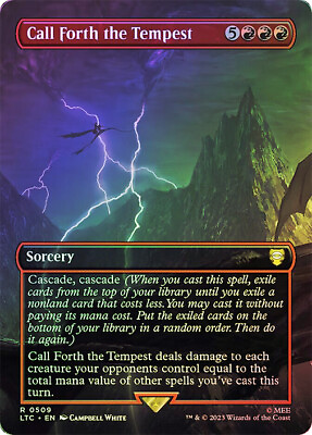 #ad MTG FOIL Call Forth the Tempest Borderless The Lord of the Rings Commander
