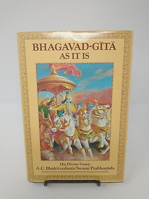 #ad Bhagavad Gita As It Is 1976 ISKON Bhaktivedanta Hardcover with Dust Jacket