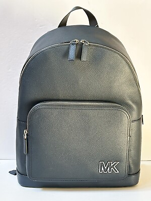 #ad #ad MICHAEL KORS COOPER LARGE COMMUTER LEATHER BACKPACK NAVY