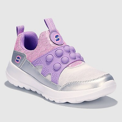 #ad S Sport By Skechers Girls#x27; Denise Colorblock Sneakers Pink Purple Silver 3