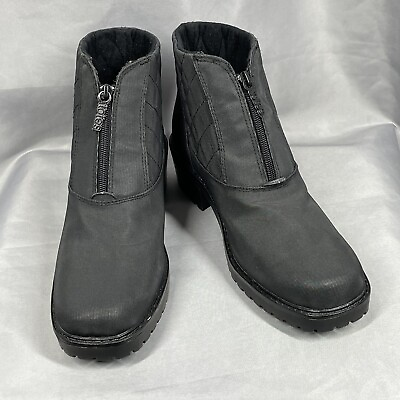 TOTES Waterproof Quilted Women#x27;s Sz 10 M Emily Black Boots