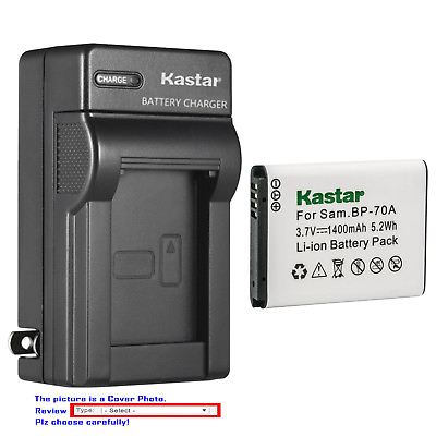 #ad Kastar Battery AC Wall Charger for Samsung BP 70A amp; Samsung PL101 PL120 Camera