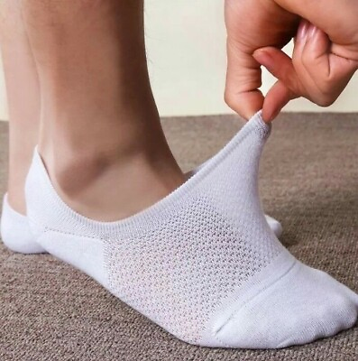 #ad 10Pack Men Women Cotton Bamboo Socks No Show Ankle Low Cut Sport Nonslip Breathe