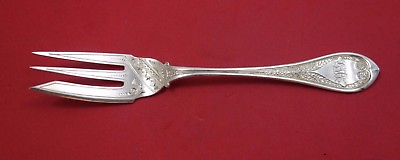 #ad Marguerite by Wood amp; Hughes Sterling Silver Salad Fork 3 Tine Bright Cut 6 1 4quot;