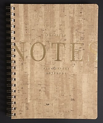 #ad Fringe quot;Notesquot; Notebook Spiral Faux Leather Notes Cork Office Personal School