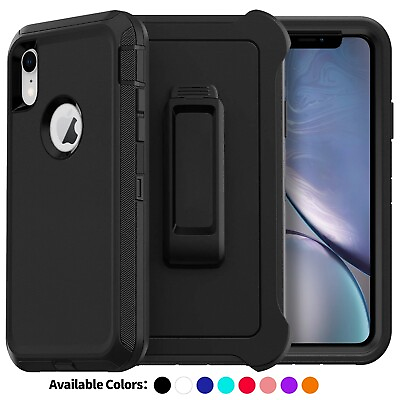 #ad For Apple iPhone XR Xs Max Case Cover Shockproof Series Fits Defender Belt Clip