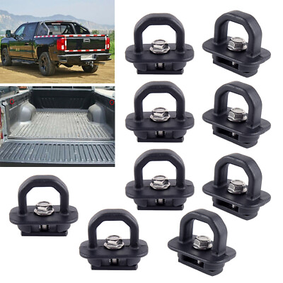 #ad 9 PCS Tie Down Anchor Bed Side Wall Anchors Car accessories Fit for GMC Chevy #