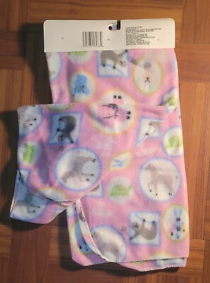 #ad Baby BlanketAngel of Mine#x27; 30quot; Square Soft Fleece Pink and Grey color Blanket