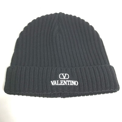 #ad VALENTINO 1Y2HB01DFDK logo beanie hat knit hat knit cap Knit hat Unused