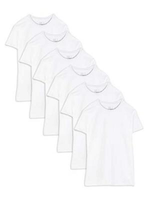 #ad Fruit of the Loom Men#x27;s Stay Tucked Crew T Shirt Medium White Pack of 6