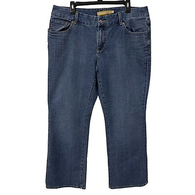 #ad Seven7 Luxe Jeans Thalia Womens Plus Size 18 Blue Denim Wide Leg