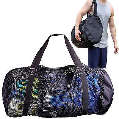 #ad Mesh Beach Bag Extra Large Swim Pool Bag Shoulder Bag Beach Toys Tote Bag