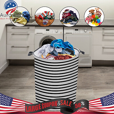 #ad Large Foldable Storage Laundry Hamper Clothes Basket Washing Bag Bin Organizer