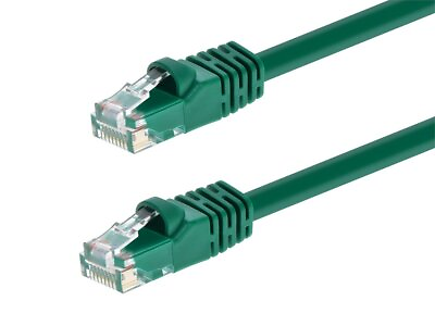 #ad Cat6 Ethernet Patch Cable Network Internet Cord RJ45 Stranded UTP 24AWG 5#x27; Green