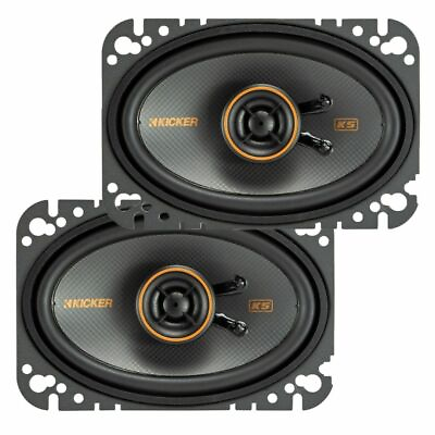#ad Kicker KSC4604 KS Series 4x6quot; 2 Way Coaxial Car Speakers 47KSC4604
