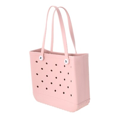 #ad Summer Beach Bag Tote Travel Handbag Bags EVA Rubber Waterproof Outdoor Pink
