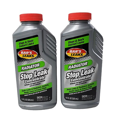#ad 2x Bars Leaks Radiator Sealer Stop Leak 1196 Coolant Additive 11 Ounce Bottles