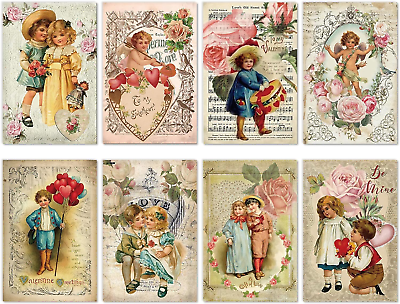 #ad 32 Pack Vintage Valentine#x27;s Cards Valentine#x27;s Day Cards Greeting Card Bulk Retro